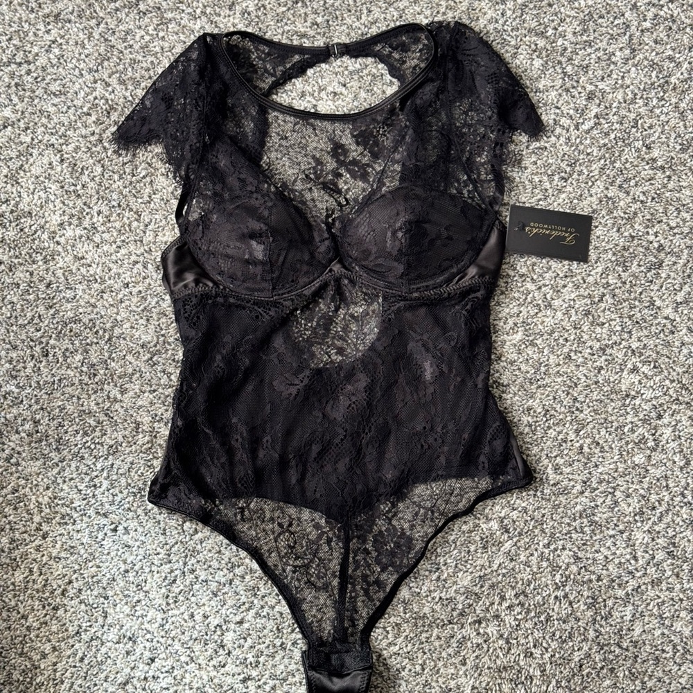 Frederick's of Hollywood Black Lace Bodysuit